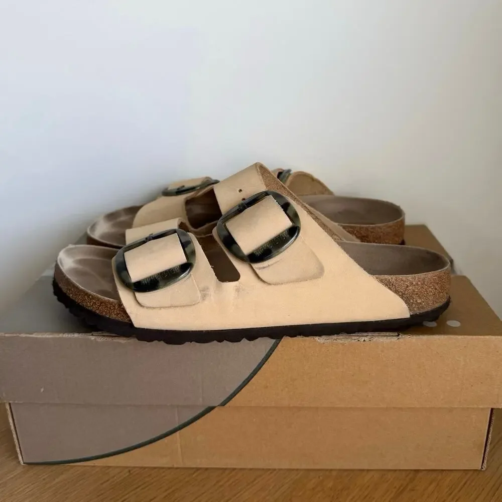 Birkenstock Arizona Big Buckle ‘Green Camo’ Unisex Slip On Sandals- SZ M 8- W 10